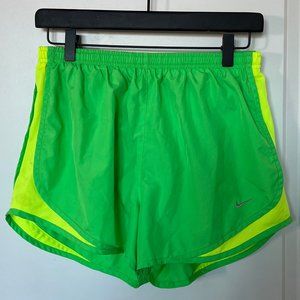 Nike Tempo shorts - Sz L - Bright Neon Lime/Yellow trim
